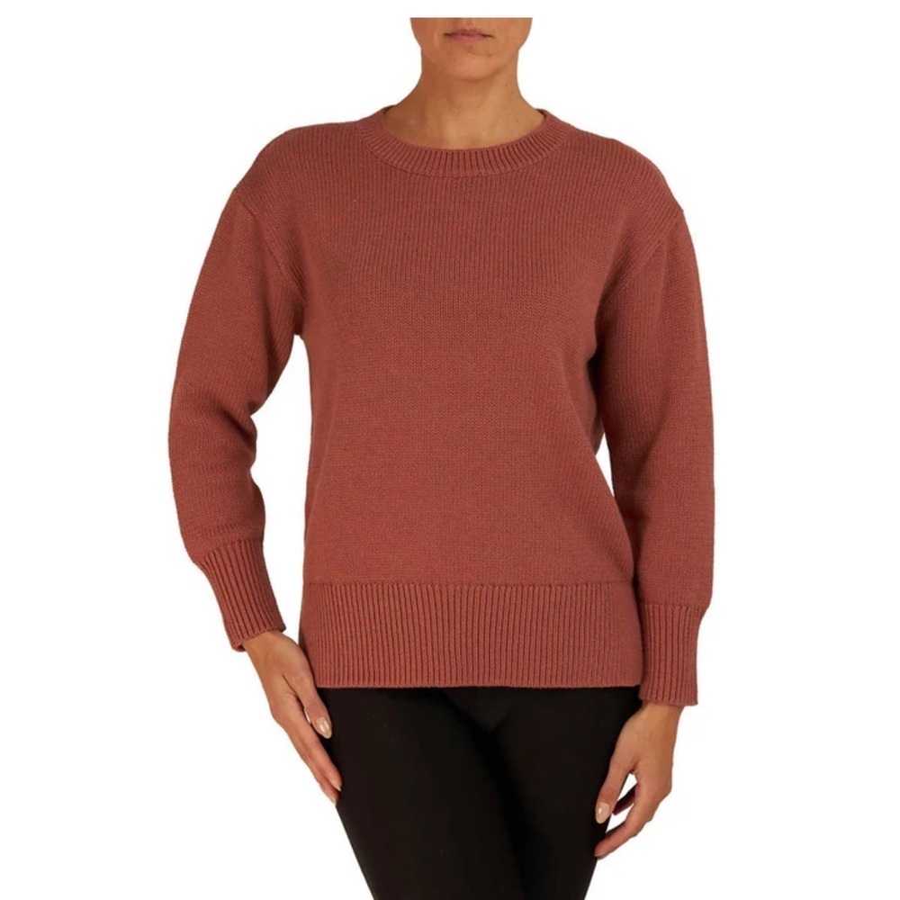 Philosophy Brown and Red Crew Neck Sweaters